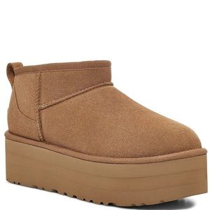 UGG Classic Ultra Mini Platform Boot Chestnut - W7 Brand New Never Worn